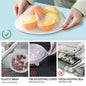 100 Pieces Plastic Wrap, Extra Thick Disposable Plastic Wrap - Clear, Retractable Plastic Wrap for Leftovers, Fruits and Vegetab