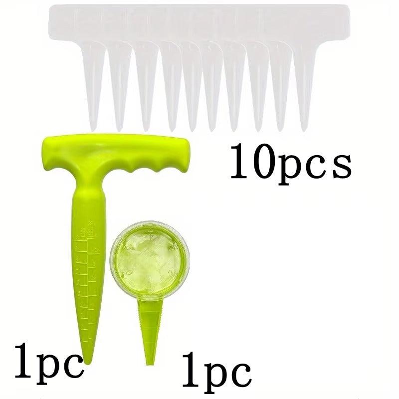 Seed Planter Tool with Dibber and Seed Dispenser Precise Planting for Small Seeds Manual Garden Seeder for Home Gardening and Gr