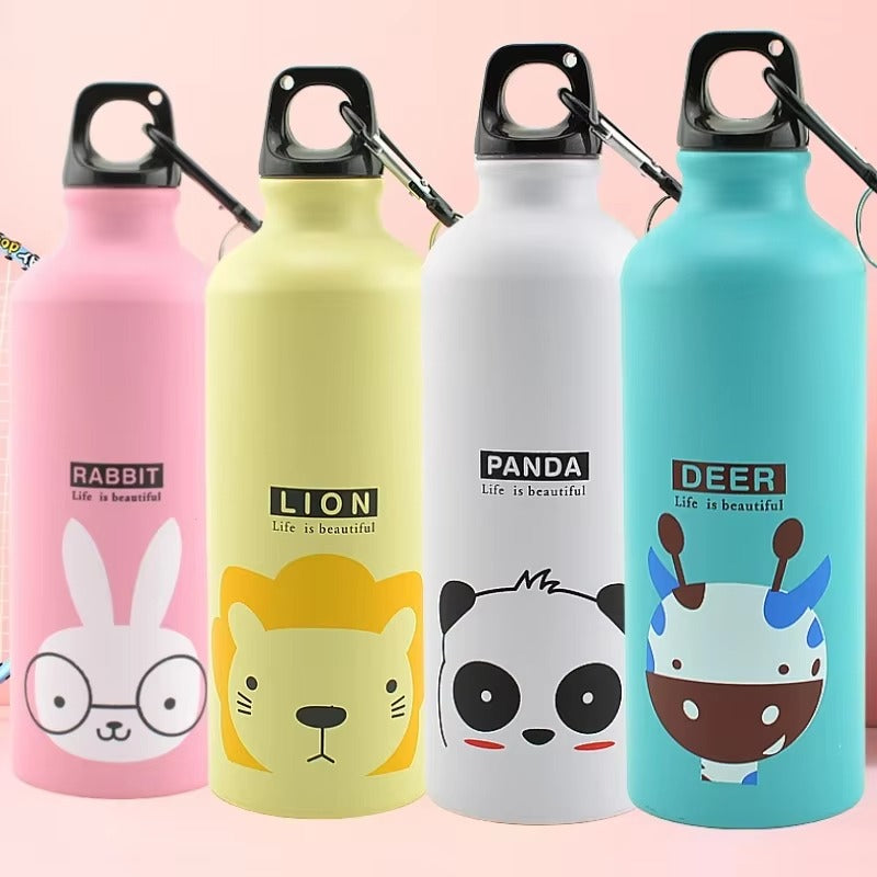 Cute Animal Water Bottle for Kids, Outdoor Portable Sports Bottle, Cycling, Camping, Hiking, School Water Bottle Gift
