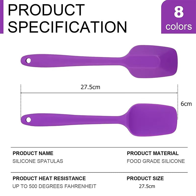 LMETJMA 28cm Silicone Spatulas Heat Resistant Spoon