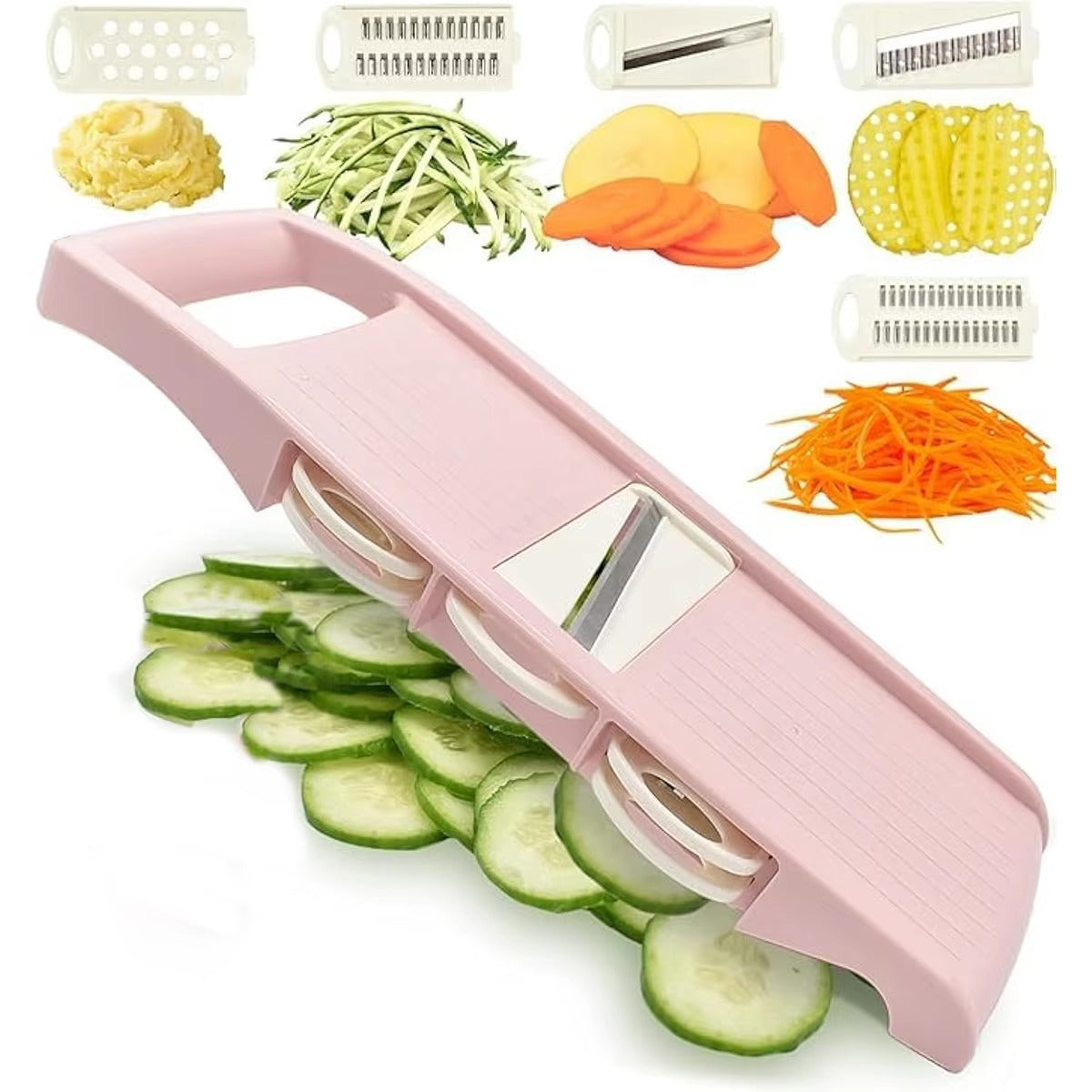 5 in 1 Mandoline Slicer for Kitchen Vegetable Slicer Multi Blade Potato Chip, Veggie Slicer, Vegetable Cutter, Julienne Shredder