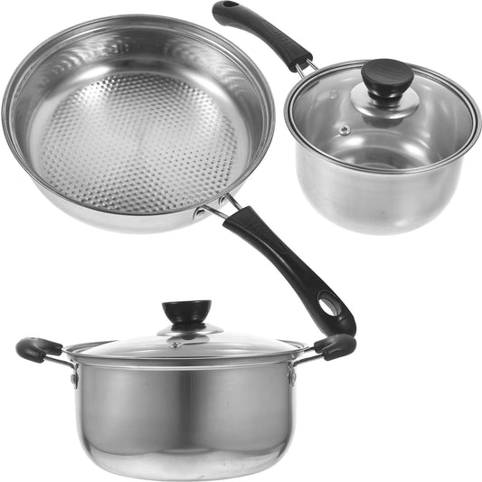 1 set 16cm 20cm Soup Pot Small Saucepan 24cm Frying Pan