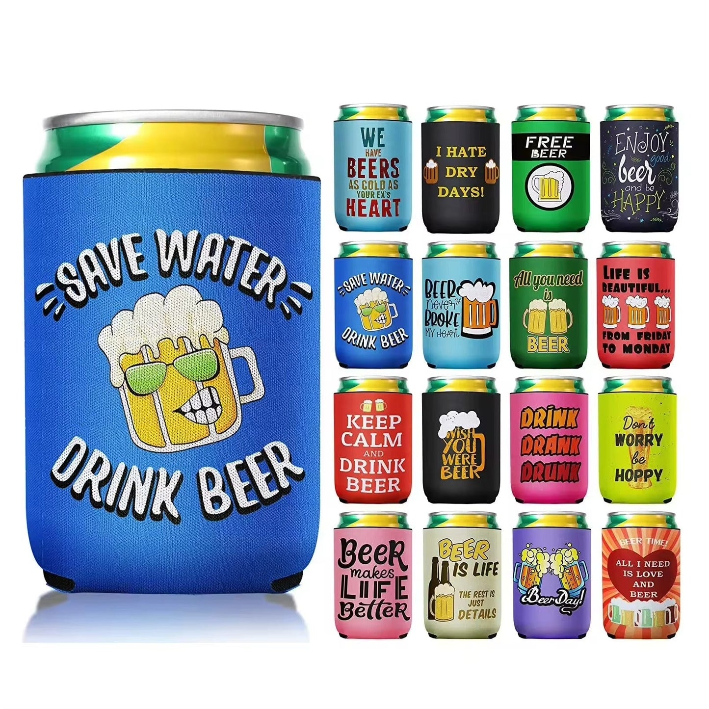 Custom logo Beer Coozies Customized 5mm Bottle sleeves Neoprene Australia Style Can Cooler Sleeve Stubby Holders