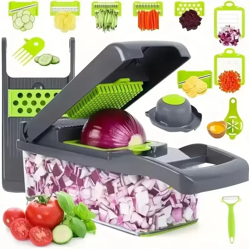 1416 piece vegetable multifunctional kitchen vegetable slicer, vegetable grinder, diced, divided, potato grinder