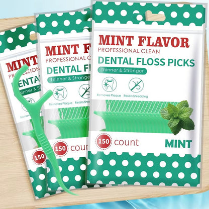 Mint dental floss stick - home portable disposable care dental floss stick - oral care - deep cleaning - interdental cleaning pr