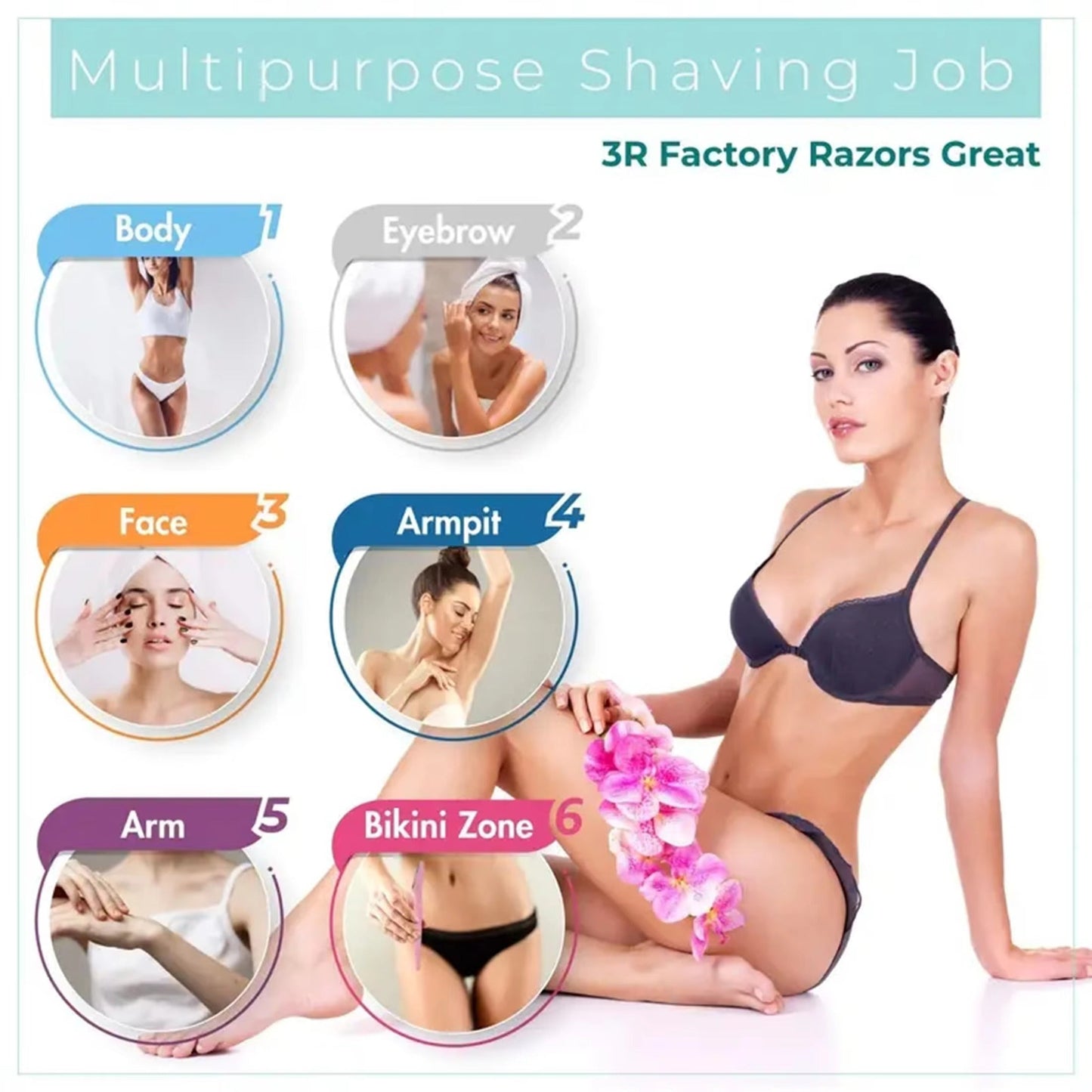 5/10/30/40pcsbrow Razor and Face Razor for Women and Men, Eyebrow Hair Trimmer and Shaver with Protective Cover,Safe