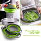Silicone vegetable and fruit cleaning and drainage basket cleaning basket Folding water filter net Kitchen Gadgets