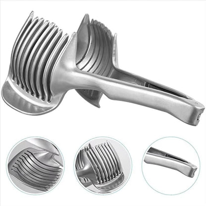 ABXF-Tomato Lemon Slicer Stand Fruit Cutter With Handle Kitchen Cutting Potato Lemon Food Rack