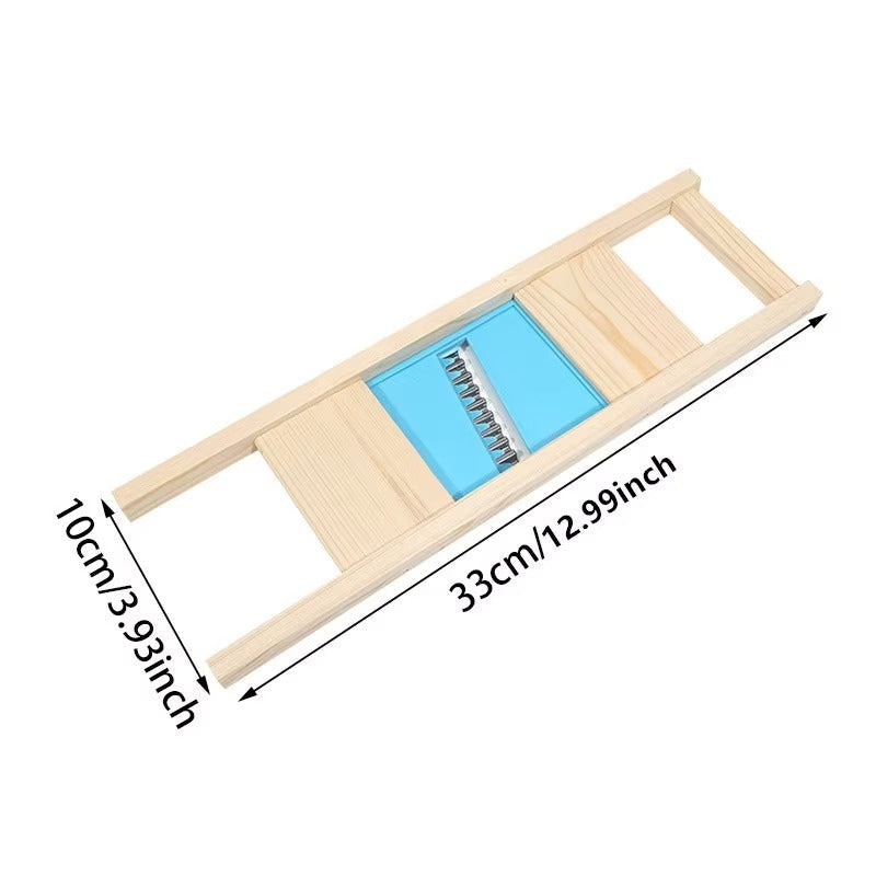 Fries Grid Stainless Potato Grid Steel Potato Kitchen Wooden Home Chip Shred Potato Vegetable Cutter Grater Slicer or Hand Guard