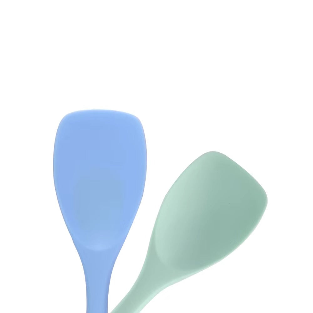 1PC Silicone Flat Head Shovel Integrated all Inclusive Salad Spoon non Stick Pot Spatula Silicone Kitchen Utensils