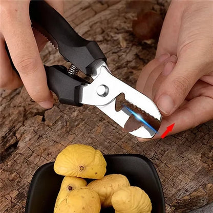 For Kitchen Multipurpose Chestnut Scissors Peeler Chestnut Shell Peeling and Leather Clip Cross Cutting Knife Chestnut Peeler