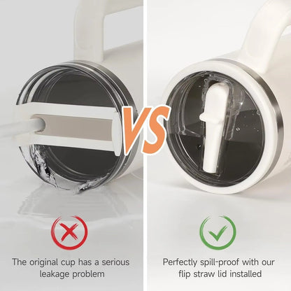40oz Lid for Stanley Flip Straw Leak Proof Spill-proof Cup Cover Tumbler Lid Replacement for Stanley Cup Accessories Straw Cover