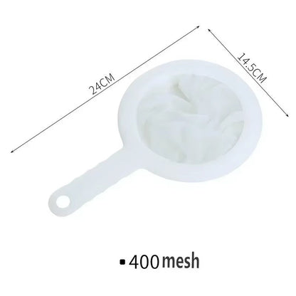 100/200/400 Mesh Reusable Nylon Ultra Fine Filter Mesh Strainer Spoon Sieve Soy Milk Juice Coffee Food Filter Kitchen Colander
