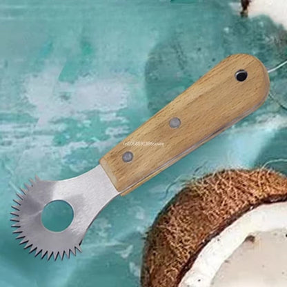 1pc Handcrafted Coconut Flesh Grater and Extractor Combo - Ultimate Tool for Preparing Coconut Fillings and Garnishes