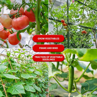 1 Roll/100M Multifunctional Plastic Steel Twist Tie Sturdy Reusable Garden Flower Plant Support Strap Tie