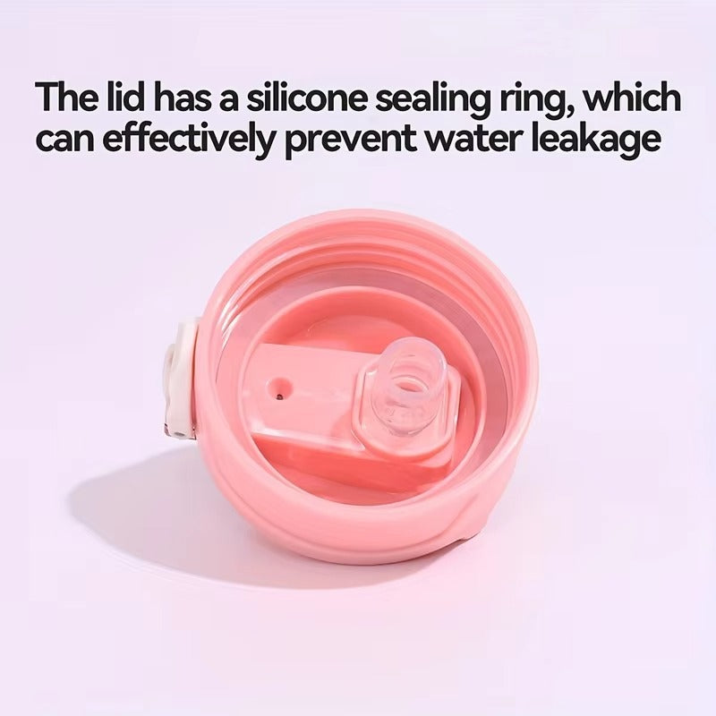 700ml Sports water Bottle High Temperature Resistant Graduated Straw Cup Rainbow Frosted Progressive Color Water Cup Plastic Cup