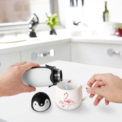 Penguin Stainless Steel Vacuum Thermos Travel Mug Tea Water Bottle