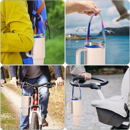 Water Bottle Handle Water Bottle Sling Carrier Holder Strap Soft Durable Silicone for Most 8-40oz Bottles for Cup Accessories