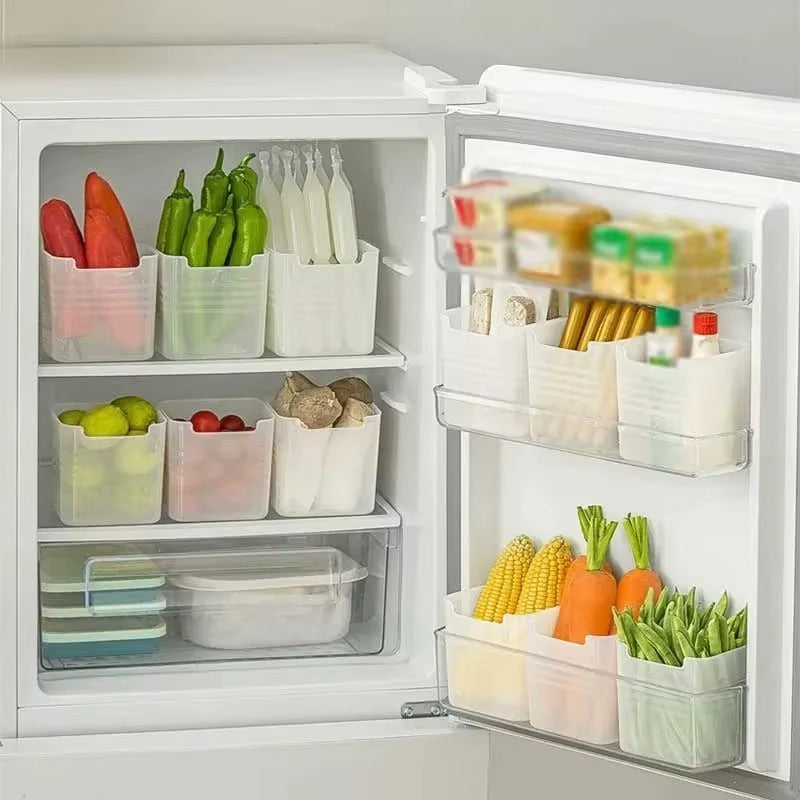 15PCS Refrigerator Storage Boxes Food Fresh Organizer Cold Storage Crisper Fruit Spice Food Container Boxes Home Kitchen Boxes