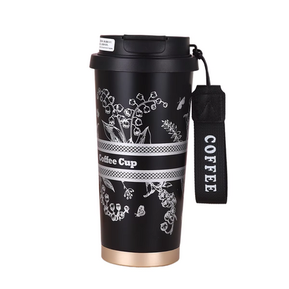 500ml Stainless Steel Thermal Coffee Cup Leak-Proof Thermos Bottle Tea Office Business Style Travel thermo mug