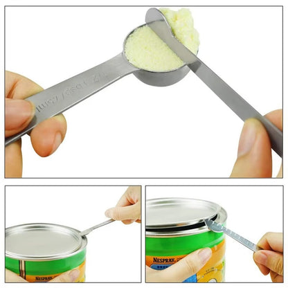 6/7/9pcs Multipurpose Food-grade Stainless Steel Measuring Spoon Coffee Powder Spice Measure Scoop Kitchen Baking Tools
