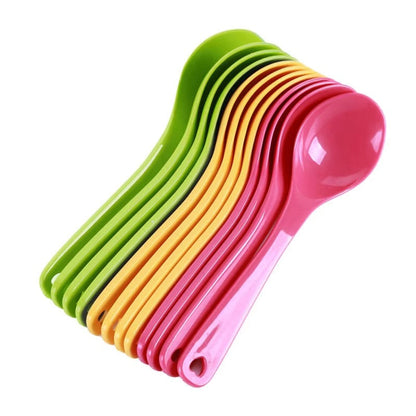 12pcs/Set Round Soup Spoon Tableware Randomly Colored Soup Rice scoop Multi-purpose Restaurant Household Kitchenware Supplies
