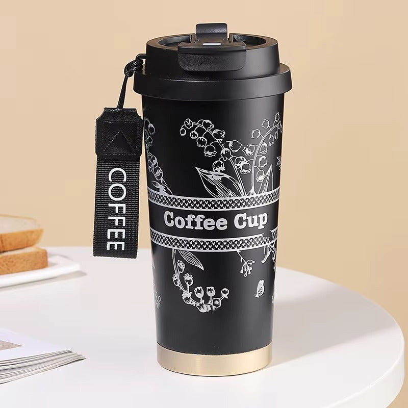 500ml Stainless Steel Thermal Coffee Cup Leak-Proof Thermos Bottle Tea Office Business Style Travel thermo mug