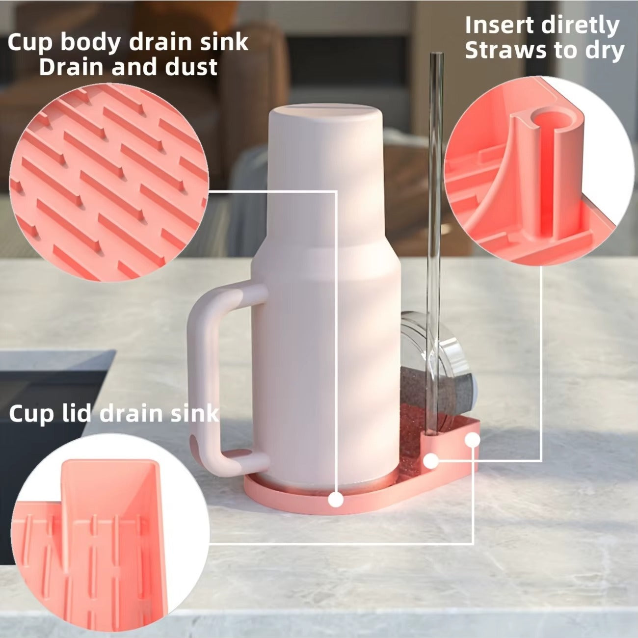 High Quality Tumbler Dry Store Rack Rack Tumbler Drying Station for Cleaning Cups and Storage Water Cup Holder