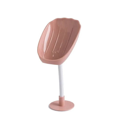 1pc Upgraded Soap Box With Drainage Double Grid Soap Rack, Wall Mounted Toilet With Cover Soap Rack, Non Perforated Soap Box