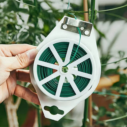 1 Roll/100M Multifunctional Plastic Steel Twist Tie Sturdy Reusable Garden Flower Plant Support Strap Tie