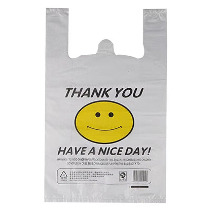 50 Pcs Plastic Bag 3 Sizes Food Storage Bags with Handle supermarket Grocery Shopping Useful Shopping Bag Kitchen Storage Basket