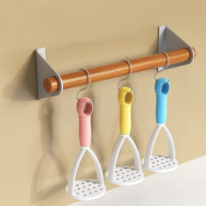 Potato Masher Peeler Potato Crusher Fruit Vegetable Tool Kitchen Gadget Plastic Material 5 Colors for Kitchen Cooking