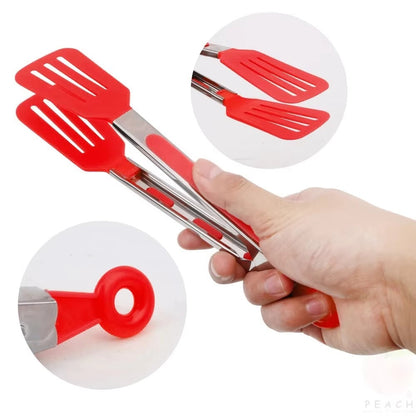 Kitchen Cooking Tools Non-Stick Kitchen Tongs Stainless Steel Handle Utensil Pizza Bread Steak Clip Salad Serving BBQ Tongs