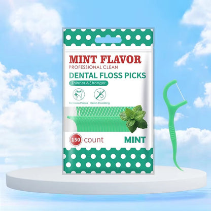 Mint dental floss stick - home portable disposable care dental floss stick - oral care - deep cleaning - interdental cleaning pr