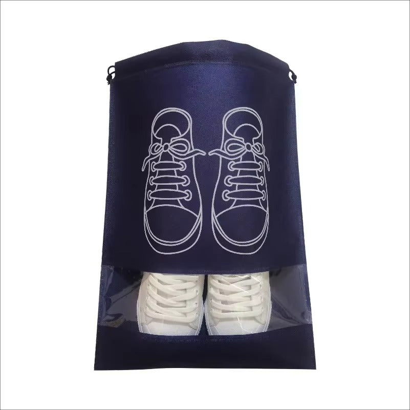 5pcs/set Shoe Storage Bag With Thickened Non-woven Fabric Strap Mouth Large Capacity Travel Waterproof Shoe Bag Moistureproof