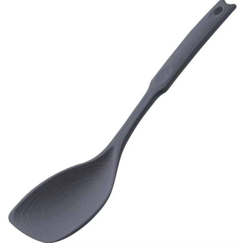 Silicone Spoon Multi-use Hold Comfortable Non-slip Round Handle Large Cooking Utensils Mixing Spoon Silicone Tableware Scoop