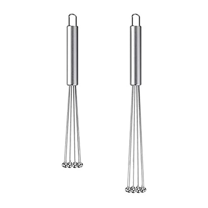 Stainless Steel Ball Whisk Set Manual Mixer Kitchen Whisk Wire Egg Whisk for Cooking Blending Whisking Beating Stirring