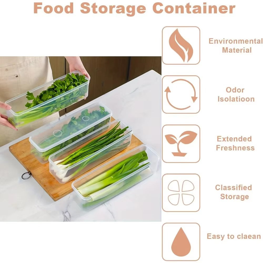 HealthyFoodStorageContainers Plastic Food Containers with Removable Lids Stackable Portable Trays for Fruits Vegetables and Meat