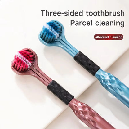 3D Manual Toothbrush Three sided U-shaped Soft Toothbrush for Comprehensive Oral Cleaning for Adults, Men and Women, Couple