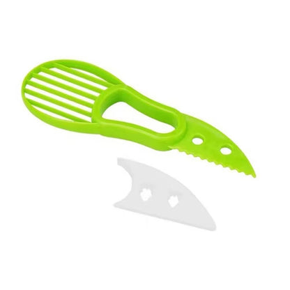 JJYY 3 In 1 Avocado Slicer Shea Corer Butter Fruit Peeler Cutter Pulp Separator Plastic Knife Kitchen Vegetable Tools