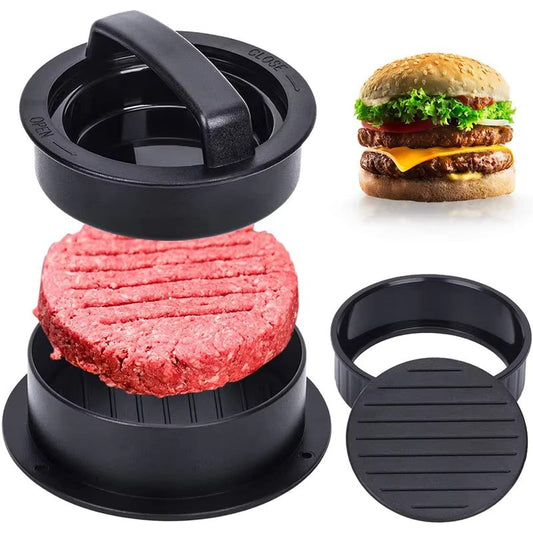 Burger Press, 3 in 1 Non Stick Patty Mold for Stuffed Burgers, Sliders, Veggie Beef Burger, Kitchen Barbecue Tool Grilling Acce