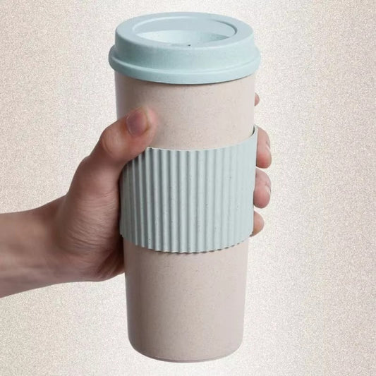 350| 450| 550ml Wheat Straw Coffee Cup Portable