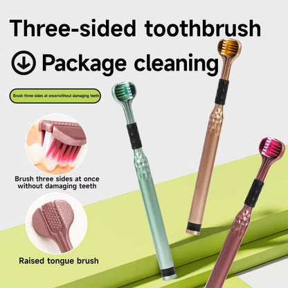 3D Manual Toothbrush Three sided U-shaped Soft Toothbrush for Comprehensive Oral Cleaning for Adults, Men and Women, Couple