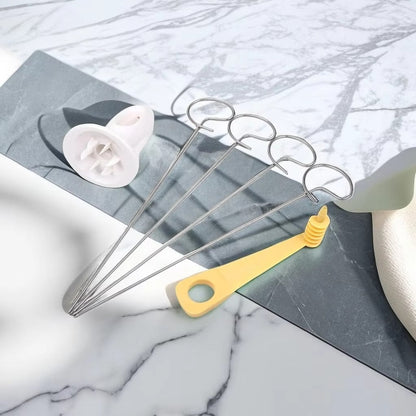 Spiralizer Chips Maker with 4 Stainless Steel Sticks Tornado Spiral Screw Chips Potato Cutter Manual Twisted Potato Slicer