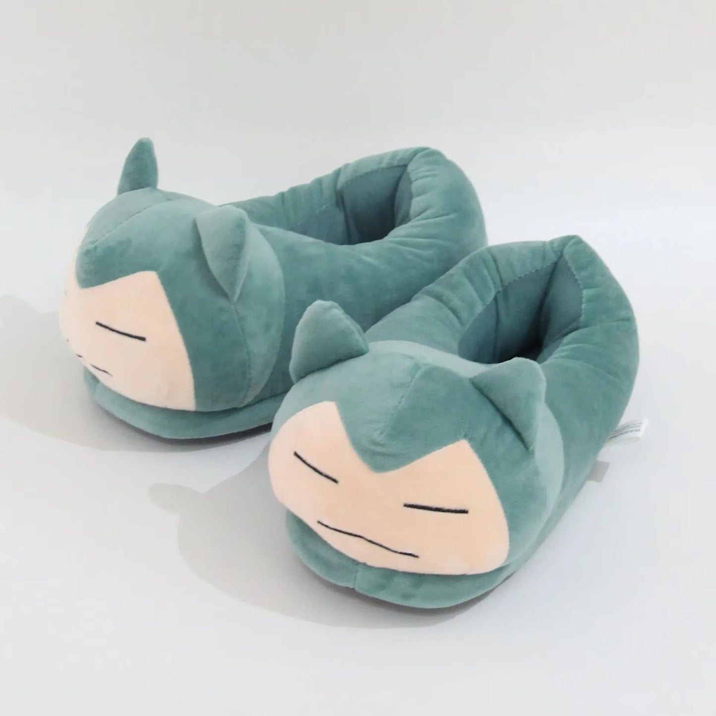 Cartoon Anime Slippers Cotton Slippers Monster Pocket Snorlax Plush Slippers Men's Winter Warm Shoes Couple Gift Plush Gift