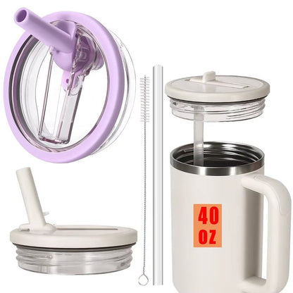 40oz Lid for Stanley Flip Straw Leak Proof Spill-proof Cup Cover Tumbler Lid Replacement for Stanley Cup Accessories Straw Cover