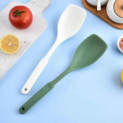 Silicone Spoon Multi-use Hold Comfortable Non-slip Round Handle Large Cooking Utensils Mixing Spoon Silicone Tableware Scoop