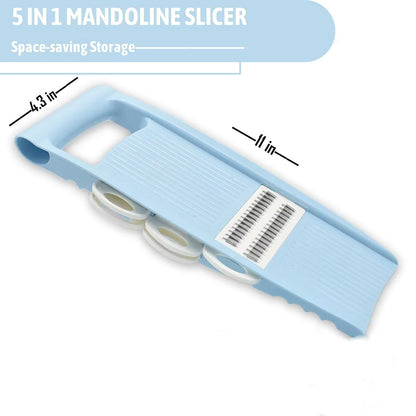 5 in 1 Mandoline Slicer for Kitchen Vegetable Slicer Multi Blade Potato Chip, Veggie Slicer, Vegetable Cutter, Julienne Shredder