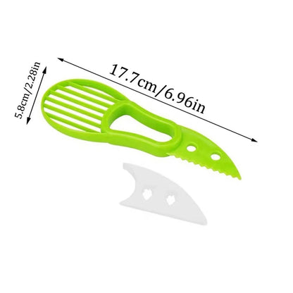 JJYY 3 In 1 Avocado Slicer Shea Corer Butter Fruit Peeler Cutter Pulp Separator Plastic Knife Kitchen Vegetable Tools