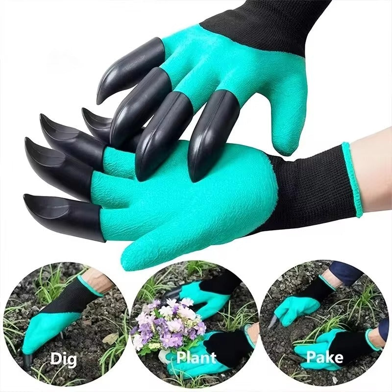 Garden gloves, stab resistant, waterproof, claw resistant, wear-resistant, ground scraping, grass pulling, soil digging, special